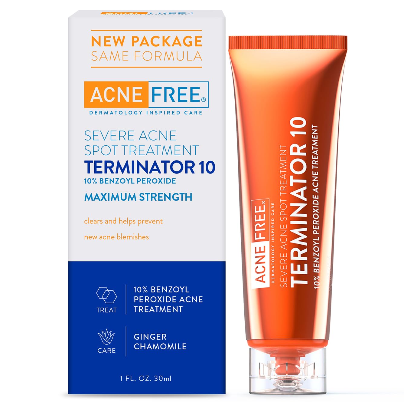 ACNE FREE, Terminator 10, Severe Acne Spot Treatment (30 ml)