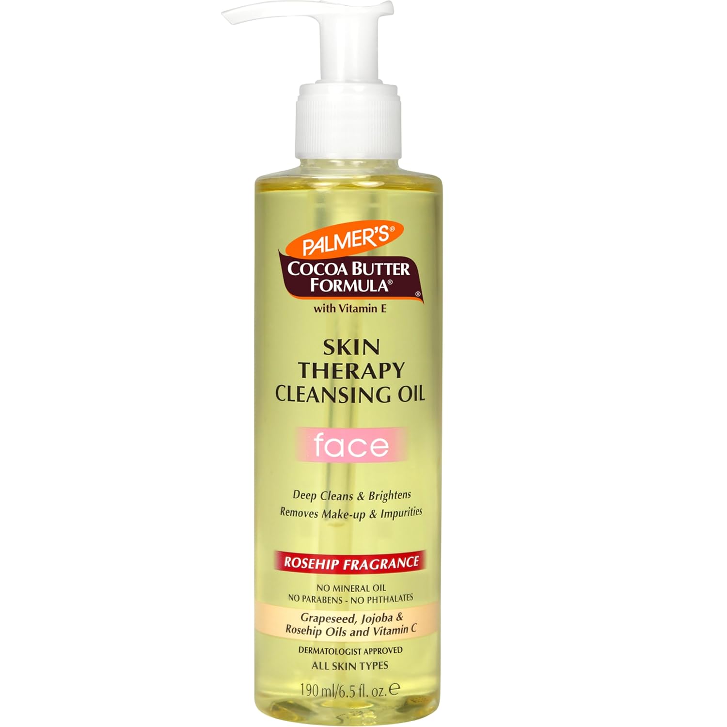 Palmer's Cocoa Butter Skin Therapy Cleansing Facial Oil, Gentle Makeup Remover for Face 190ml