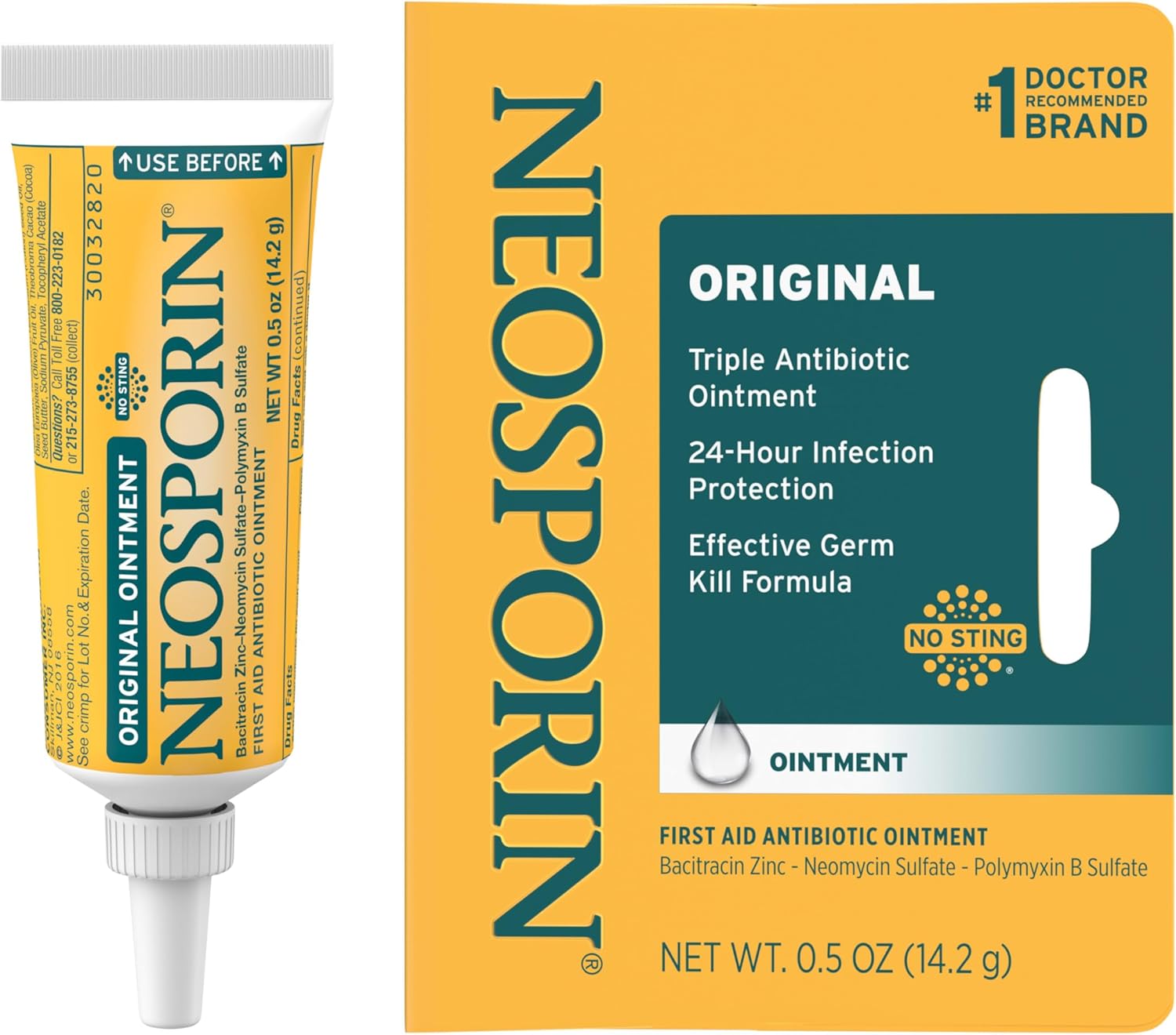 Neosporin Original First Aid Antibiotic Ointment with Bacitracin Zinc 14.2g