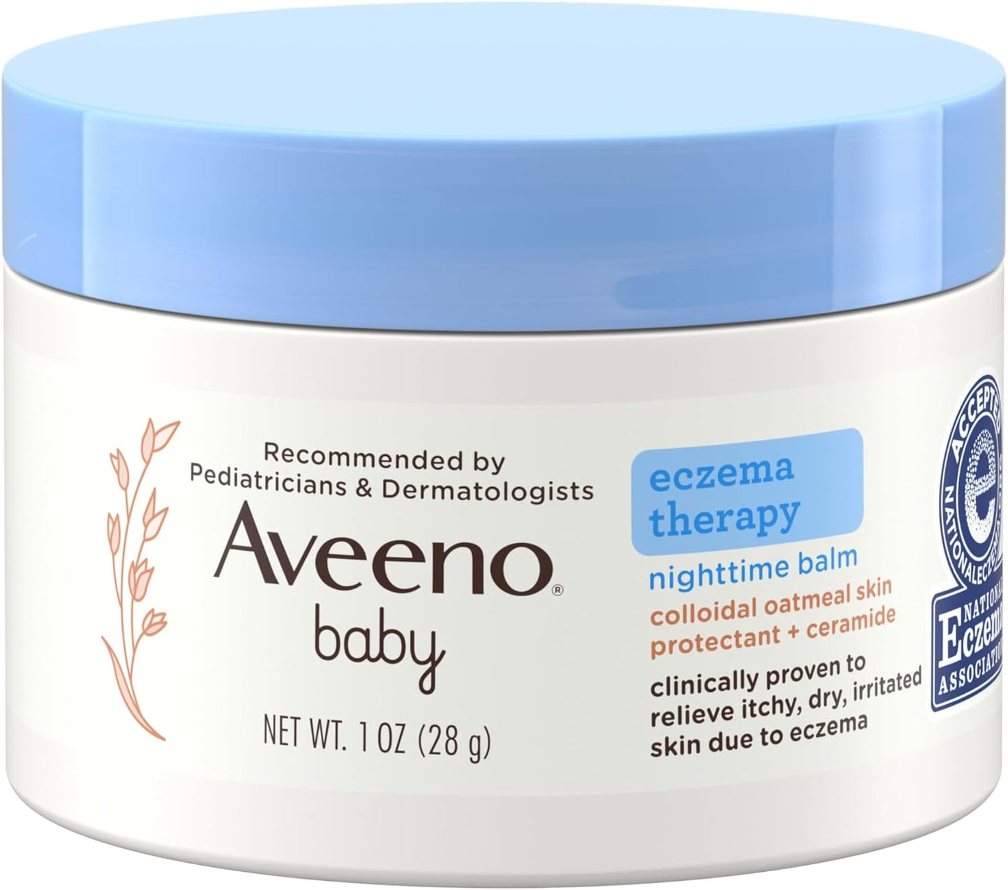 Aveeno - Baby Eczema Therapy Nighttime Body Balm - Oatmeal - 28g