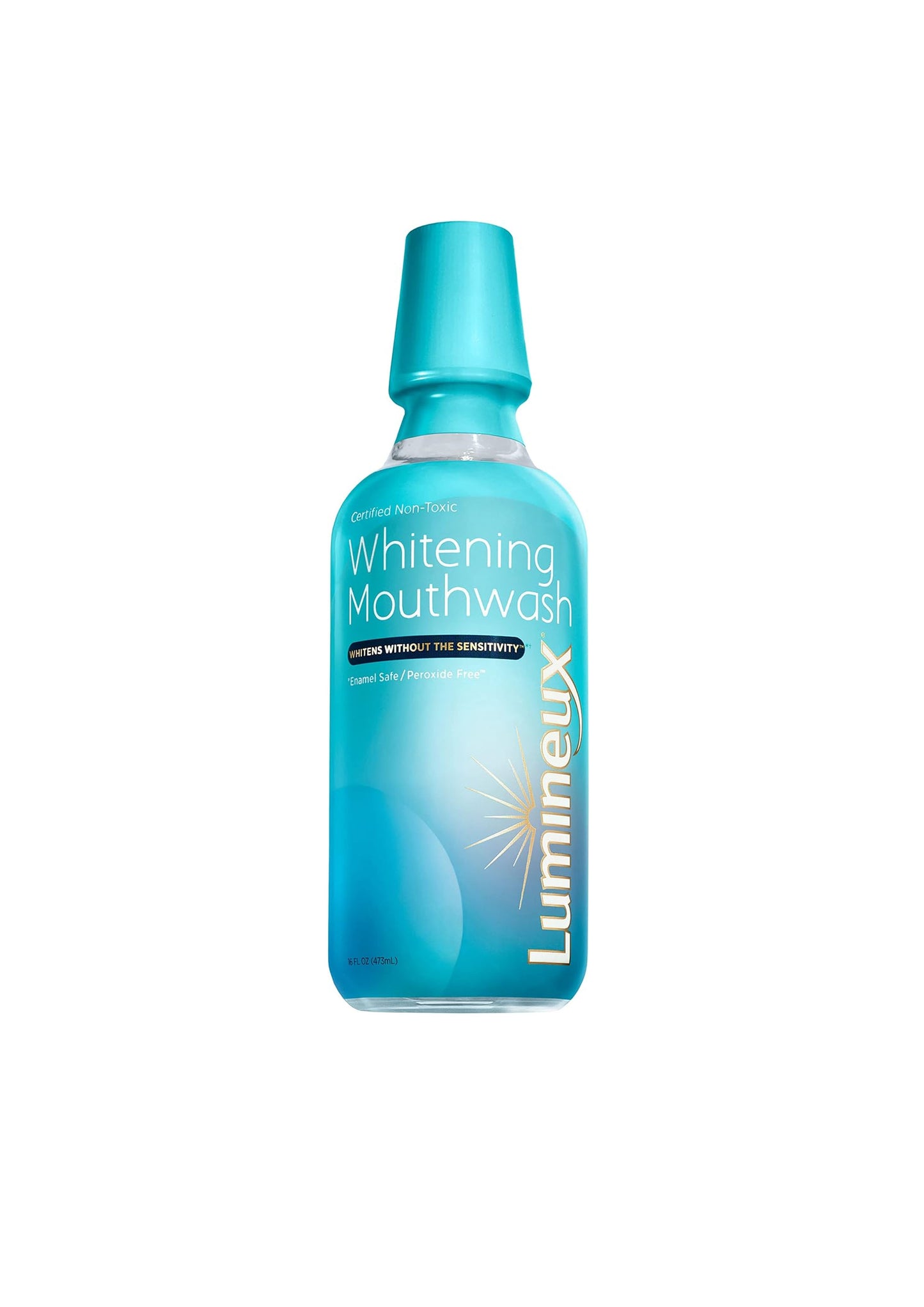 Lumineux Tandenbleekmondwater - Peroxidevrij - Bleken zonder de gevoeligheid - GEEN alcohol-, fluoride- en SLS-vrij - 473ml