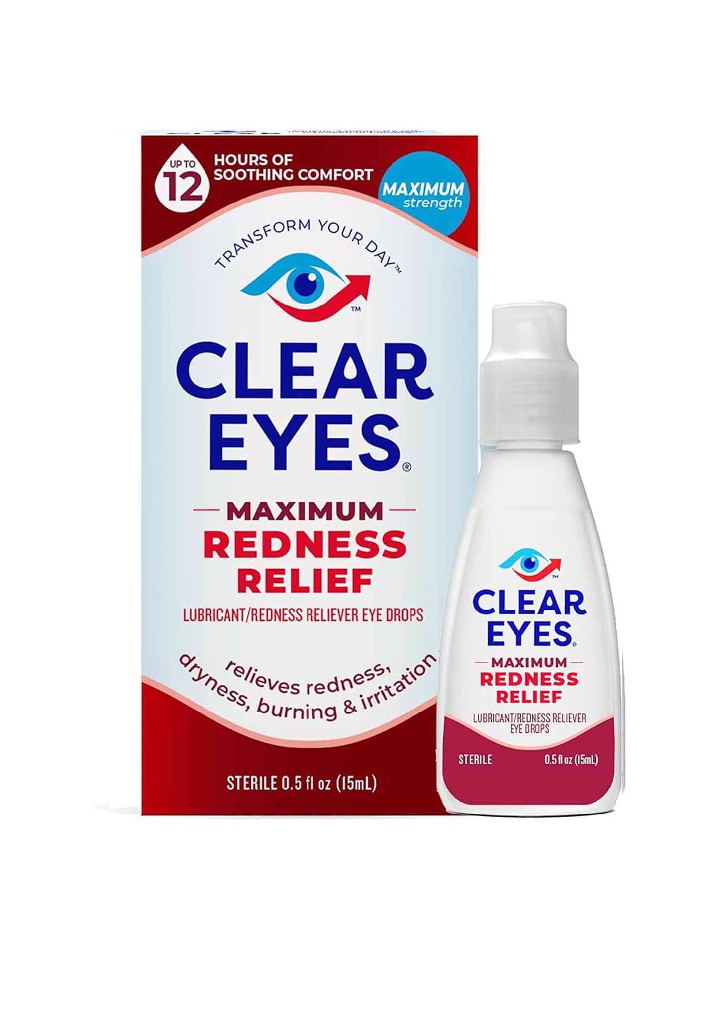 Clear Eyes - Maximum Redness Relief - Redness Reliever Eye Drops - 15 ml