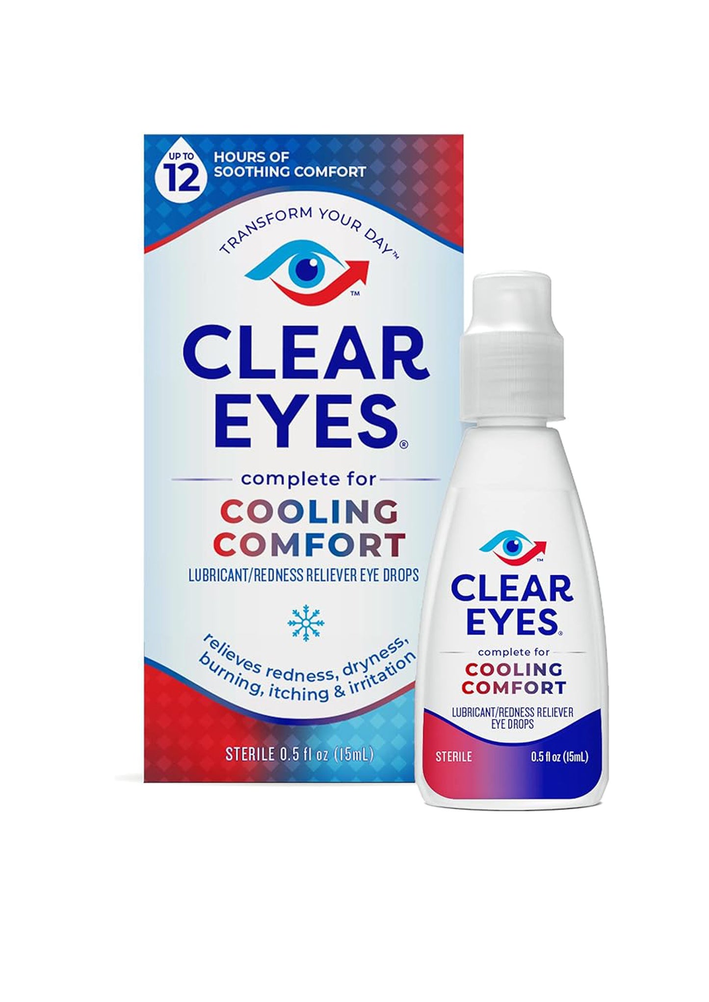 Clear Eyes Cooling Comfort Redness Relief Eye Drops Soothes Red Eyes- 15