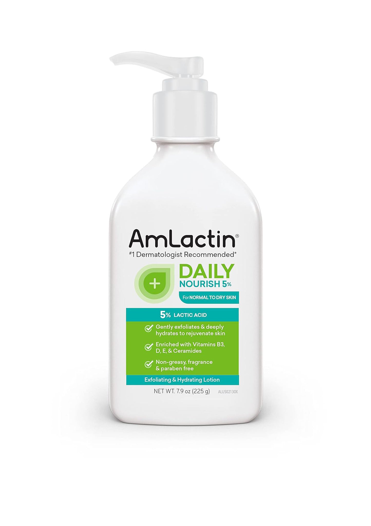 AmLactin Daily Nourish 5% Body Lotion with 5% Lactic Acid -  vochtinbrengende crème voor de droge huid - 225g