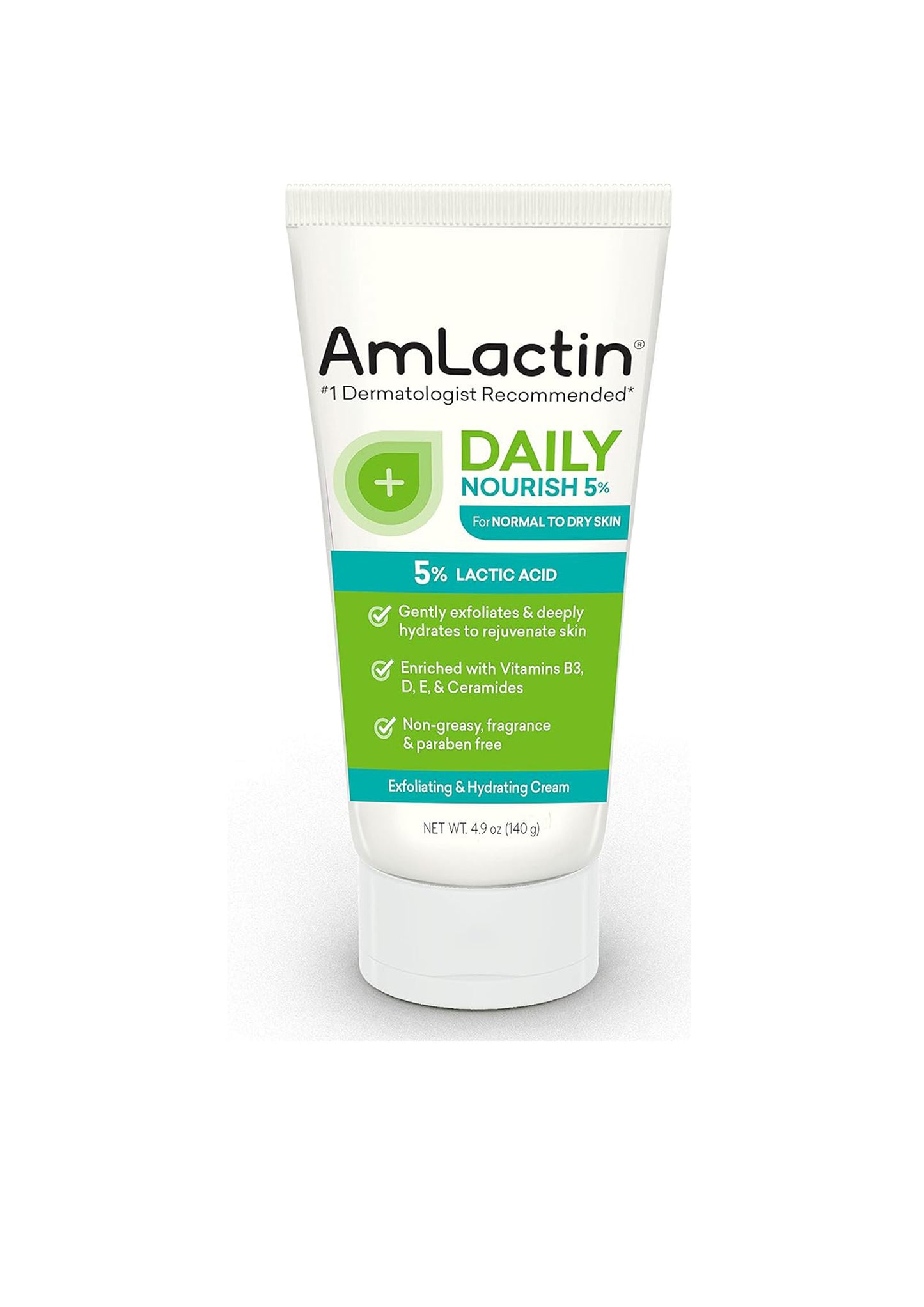 AmLactin  - lichaamscrème - exfoliator en vochtinbrengende crème voor de droge huid - 140g