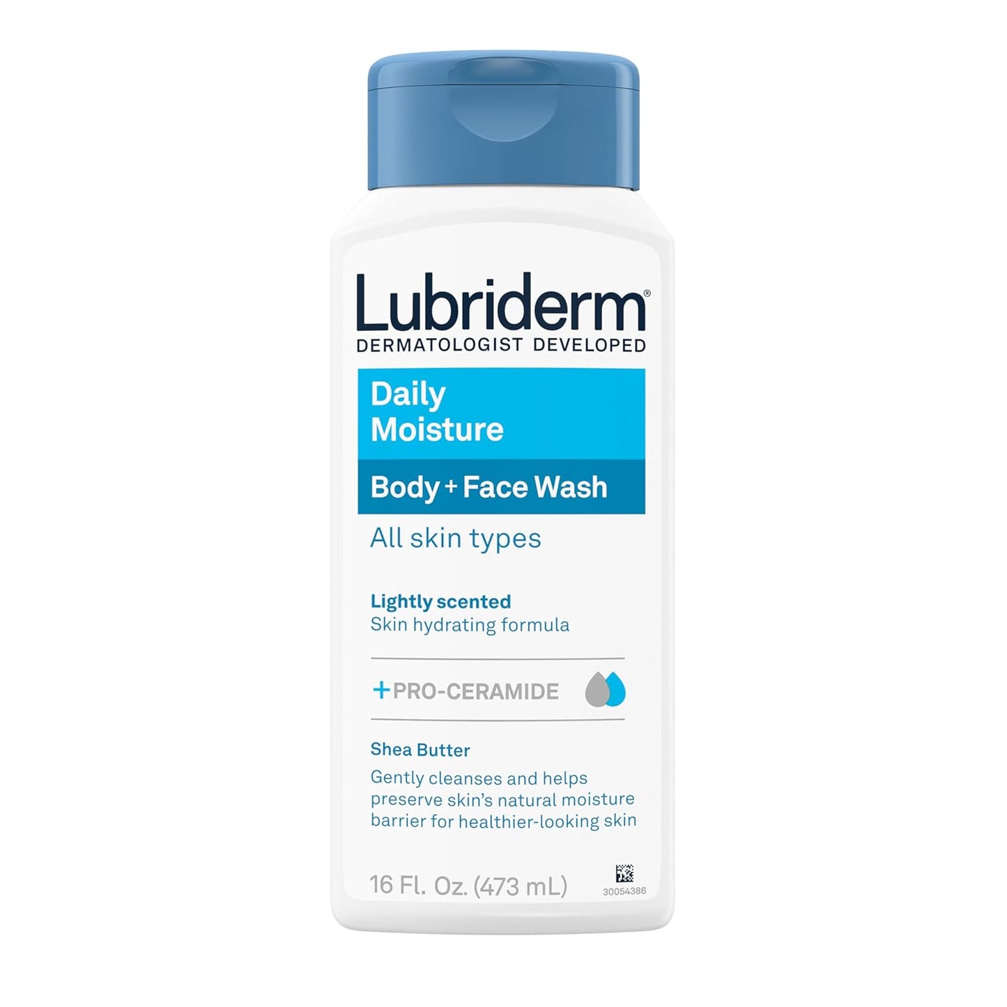 Lubriderm Daily Moisture Body + Face Wash - Hydraterende Gezichtsreiniger Shea Butter - 473ml