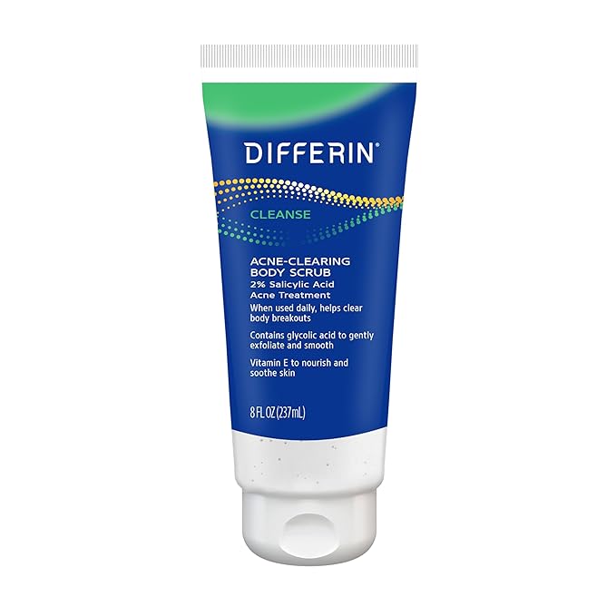 Differin Body Scrub with Salicylic Acid - Voor huid op de rug, schouders en borst - 237ml