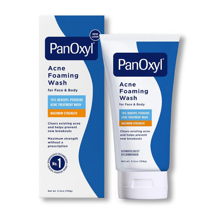 PanOxyl - Acne Foaming Wash Benzoyl Peroxide 4% Maximum Strength -170 g