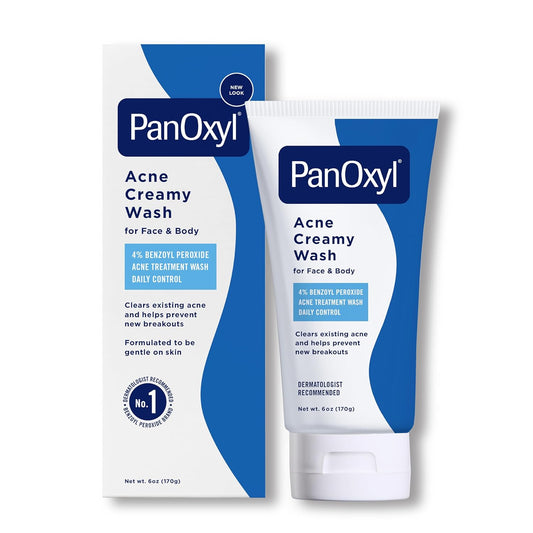 PanOxyl Antimicrobial Hydrating Acne Creamy Wash, 4% Benzoyl Peroxide 170g