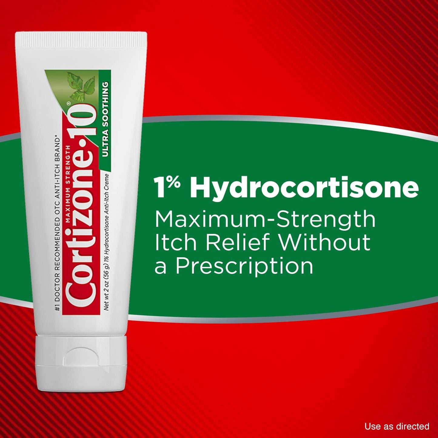 Cortizone 10 Ultra-verzachtende anti-jeukcrème met maximale sterkte, 1% Hydrocortisoncrème,