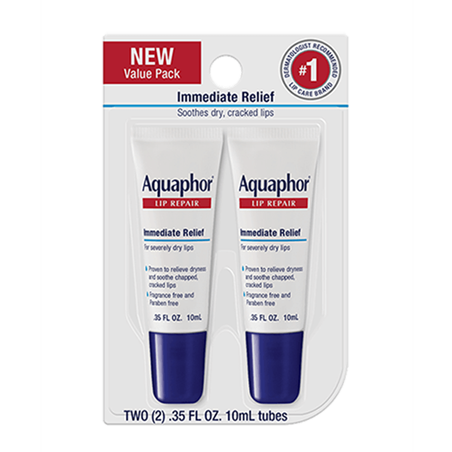 Aquaphor Immediate Relief Lip Repair Balm - 2 stuks