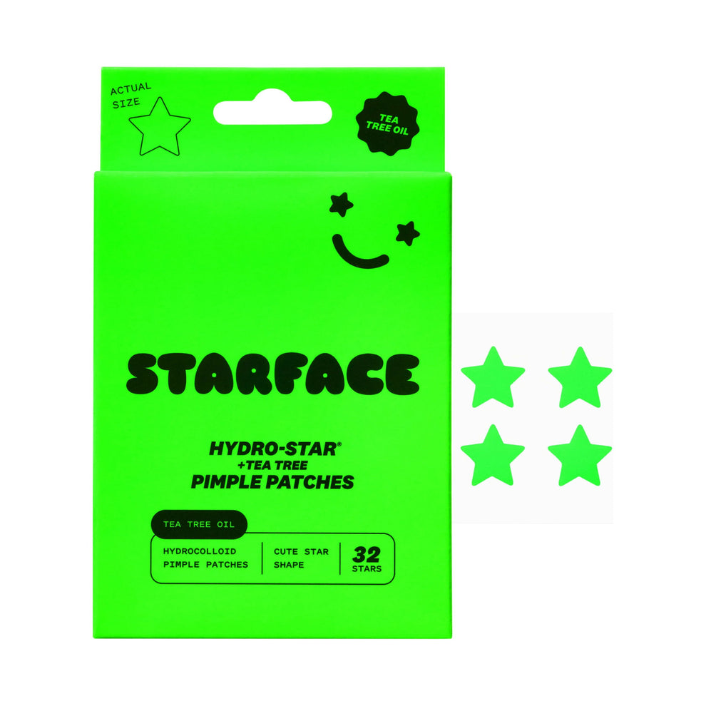 Starface Hydro-Star + Tea Tree - Hydrocolloid Pimple Patches with Plant-Based Tea Tree Oil - 96 stuks