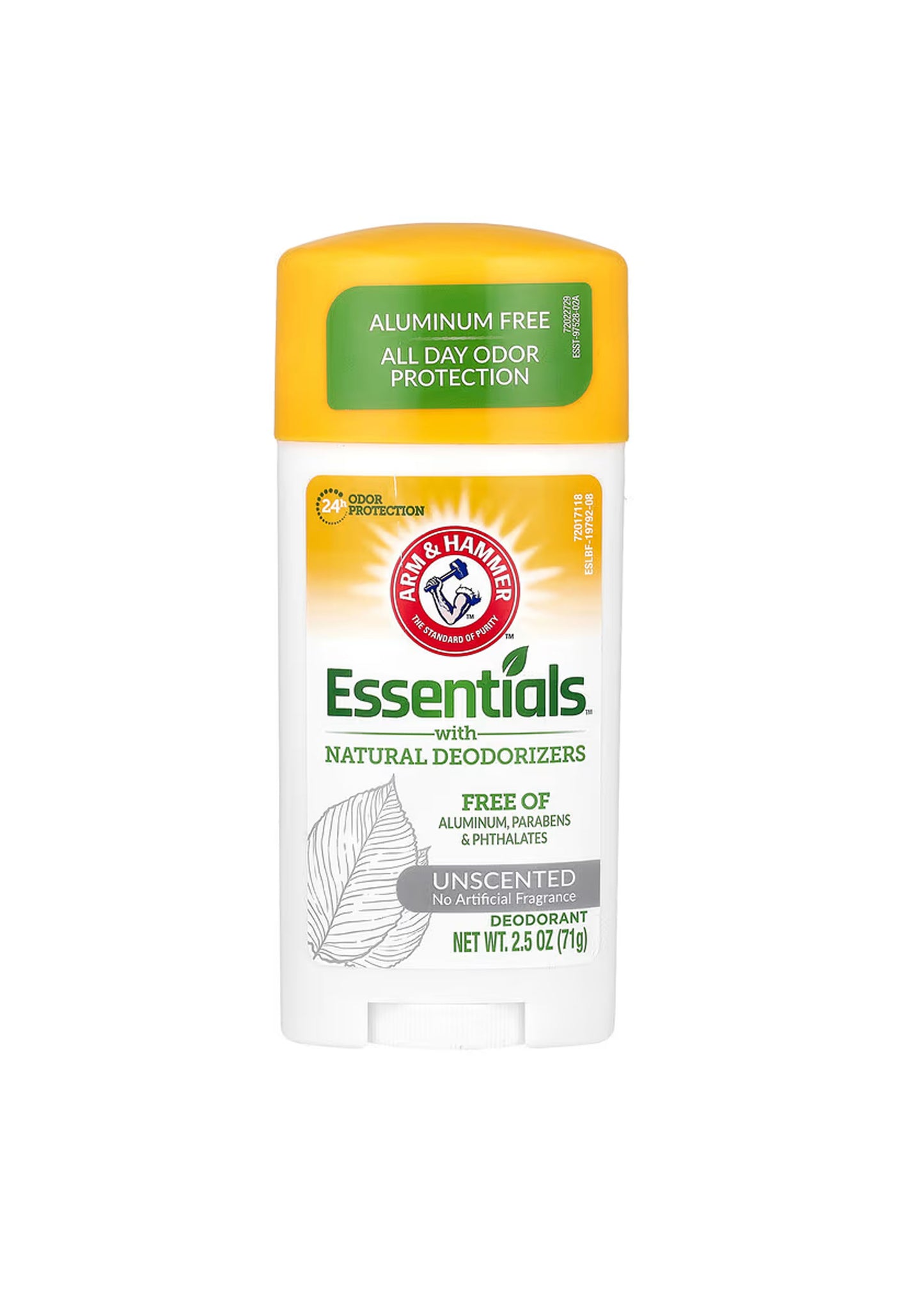 Arm & Hammer, Essentials met natuurlijke deodorant - ongeparfumeerd, 2,5 oz (71 g)