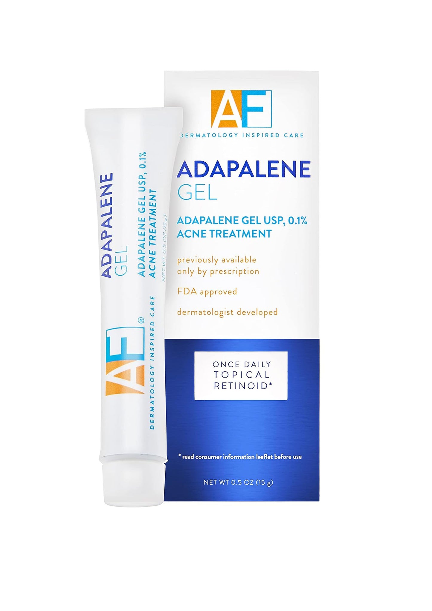 Acne Free Adapalene Gel 0.1% - Dagelijkse plaatselijke behandeling met retinoïde acne 15ml