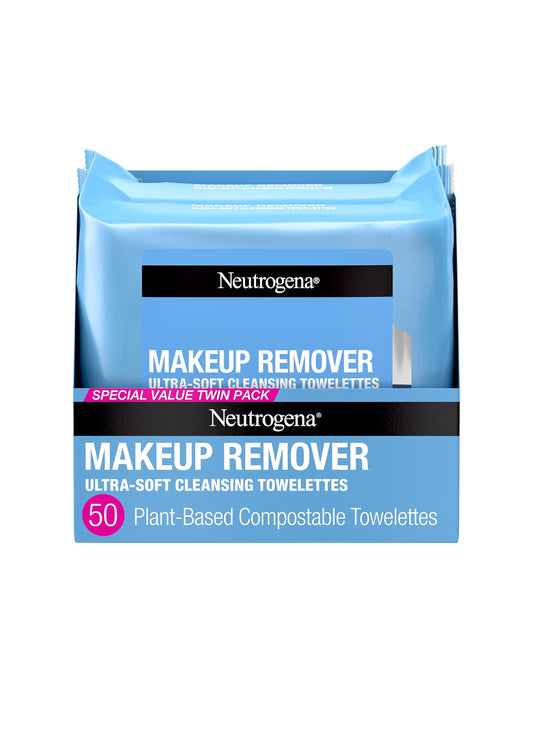 Neutrogena Makeup Remover Wipes, Daily Facial Cleanser - Wipes, 2 x 25 ct.